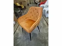 Anna orange velvet - dining chair (4x) - afbeelding 5 van  5
