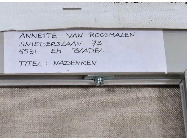 Annette van roosmalen - nadenken - gemengde techniek op doek - afbeelding 5 van  13