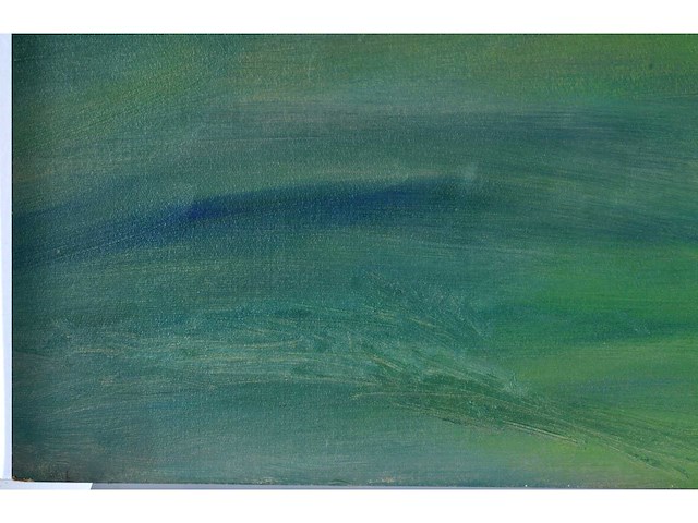 Anoniem - glooiend groen landschap - acryl op papier - afbeelding 8 van  8