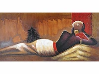 Anoniem - liggend, ruggelings naakt - olie op doek - afbeelding 1 van  9