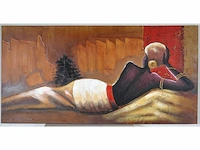 Anoniem - liggend, ruggelings naakt - olie op doek - afbeelding 2 van  9