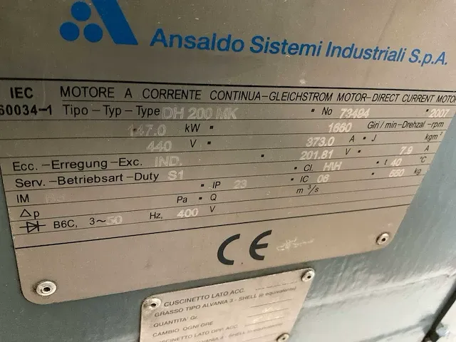 Ansaldo sistemi industriali dh200mk elektromotor - afbeelding 9 van  9