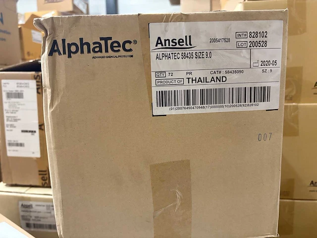 Ansell - alphatec 58-435 - chemisch bestendige werkhandschoenen maat 9 (216x) - afbeelding 3 van  3