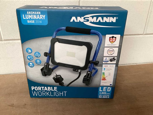 Ansmann led bouwlamp 20 w met statief (4x) - afbeelding 1 van  6