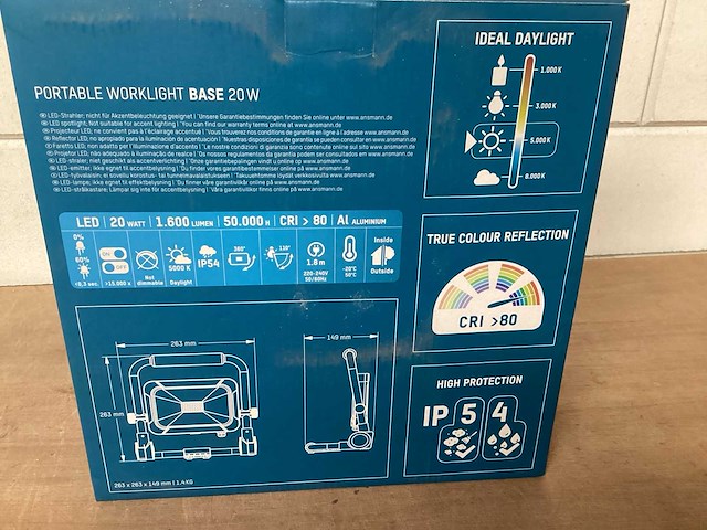 Ansmann led bouwlamp 20 w met statief (4x) - afbeelding 6 van  6