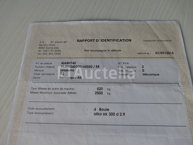 Anssems bsx 2500-301x150 dubbelassige huifophanging (vin:xljox040300165550) - afbeelding 10 van  21