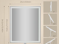 Antenlicht make-upspiegel met verlichting - afbeelding 2 van  3