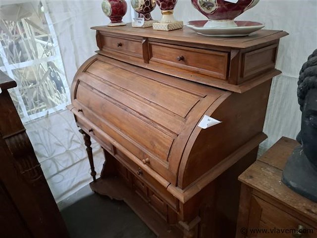 Antiek cilinderbureau - afbeelding 1 van  2