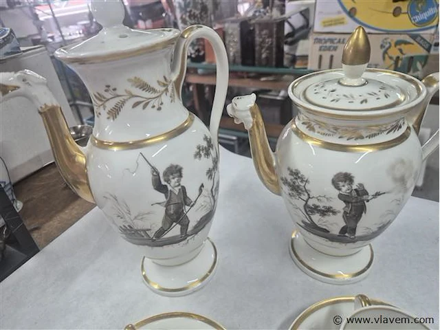 Antiek deel koffieservies - afbeelding 3 van  3