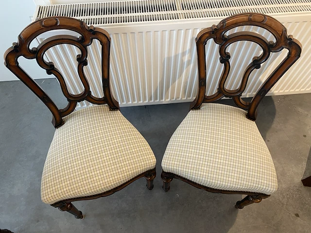 Antiek eetkamer stoelen (2st) - afbeelding 3 van  4