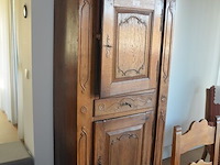 Antiek eiken kast met 2 deuren en 2 laden ca. 1m breed en ca. 1,8m hoog