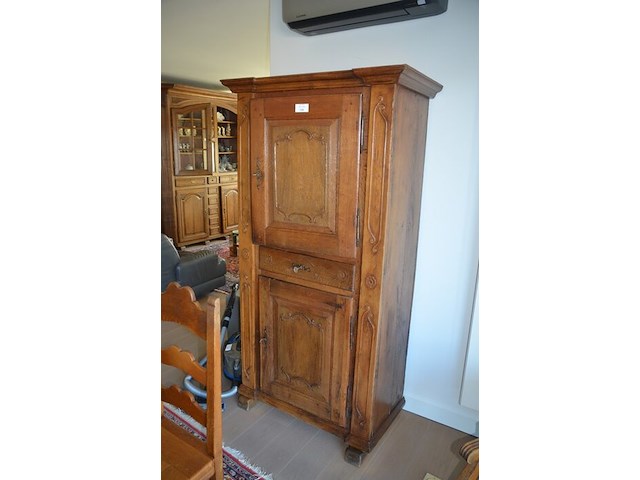 Antiek eiken kast met 2 deuren en 2 laden ca. 1m breed en ca. 1,8m hoog - afbeelding 4 van  9