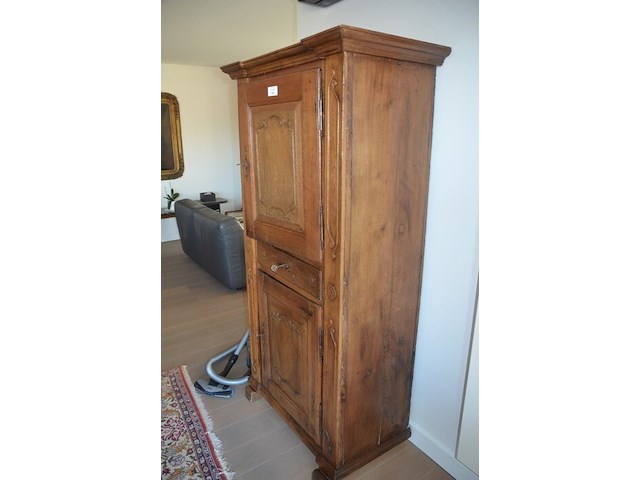Antiek eiken kast met 2 deuren en 2 laden ca. 1m breed en ca. 1,8m hoog - afbeelding 5 van  9