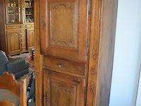 Antiek eiken kast met 2 deuren en 2 laden ca. 1m breed en ca. 1,8m hoog - afbeelding 4 van  9