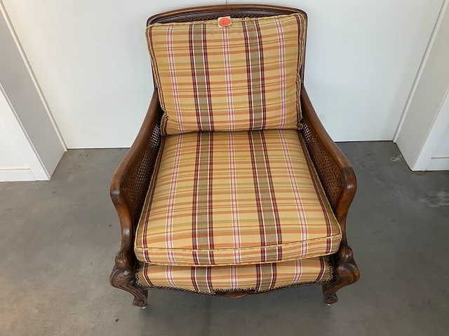 Antiek fauteuil met webbing - afbeelding 3 van  5