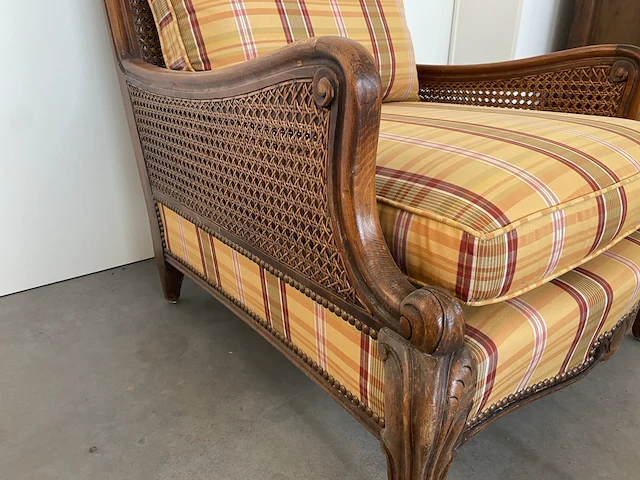 Antiek fauteuil met webbing - afbeelding 4 van  5