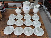 Antiek koffieservies 15-delig - afbeelding 1 van  3