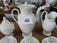 Antiek koffieservies 15-delig - afbeelding 3 van  3