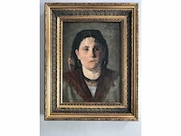 Antiek olieverf schilderij. zeer hoogwaardig geschilderd. - afbeelding 9 van  29