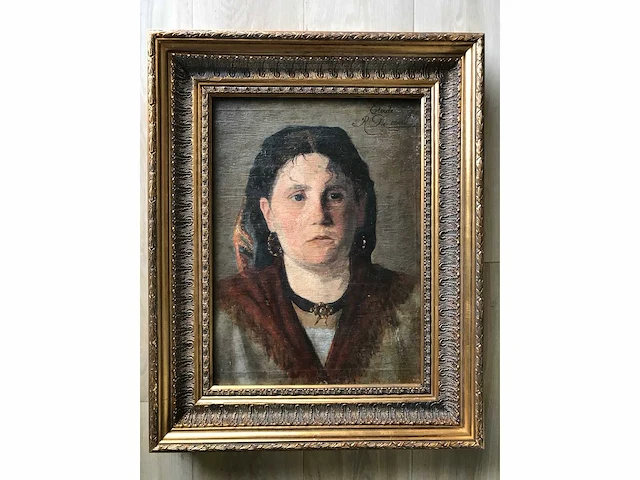 Antiek olieverf schilderij. zeer hoogwaardig geschilderd. - afbeelding 16 van  29