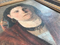 Antiek olieverf schilderij. zeer hoogwaardig geschilderd. - afbeelding 12 van  29
