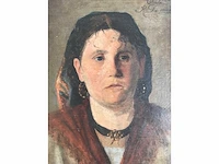 Antiek olieverf schilderij. zeer hoogwaardig geschilderd. - afbeelding 28 van  29