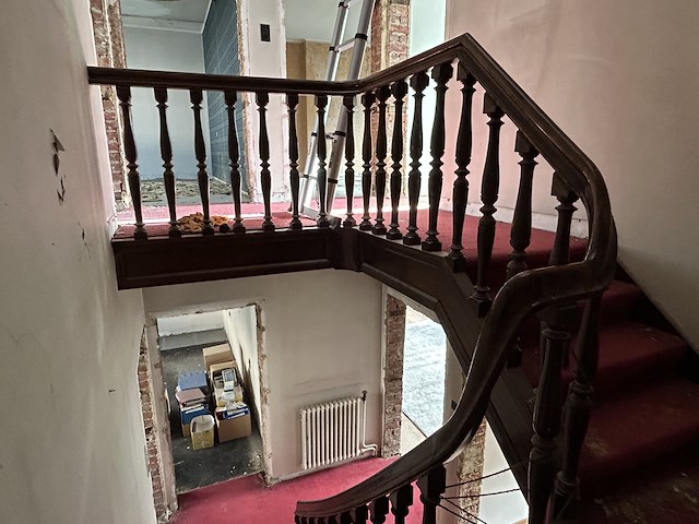 Antiek trapleuning van gelijkvloers tot 2de verdiep - afbeelding 4 van  4