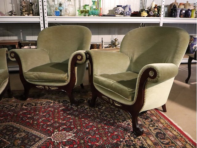 Antieke 3zit en 2 zeteltjes - afbeelding 3 van  5