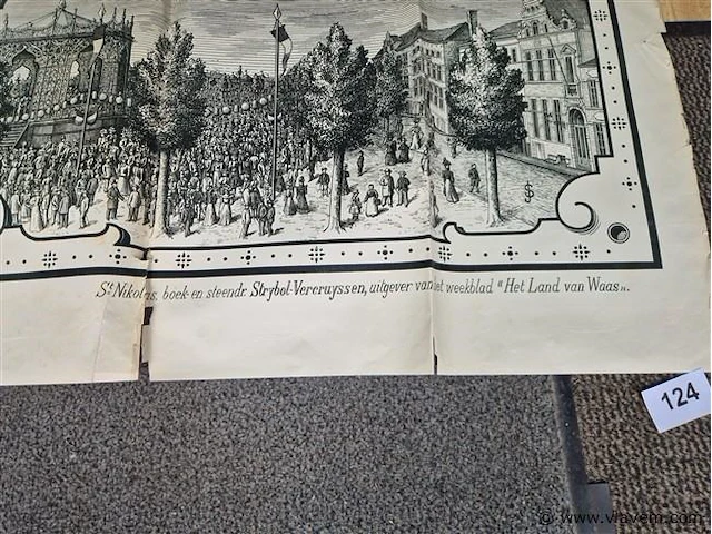 Antieke affiche uit 1899 - afbeelding 3 van  8