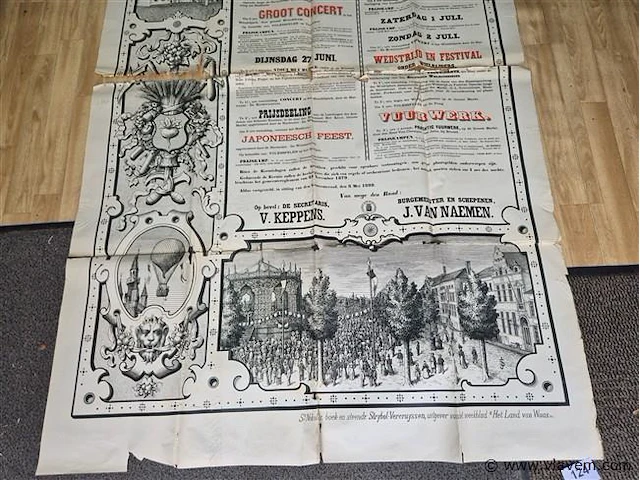 Antieke affiche uit 1899 - afbeelding 4 van  8