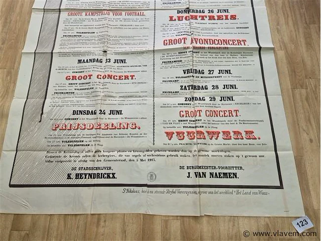 Antieke affiche uit 1913 - afbeelding 2 van  8