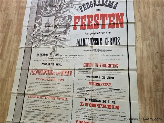 Antieke affiche uit 1913 - afbeelding 3 van  8