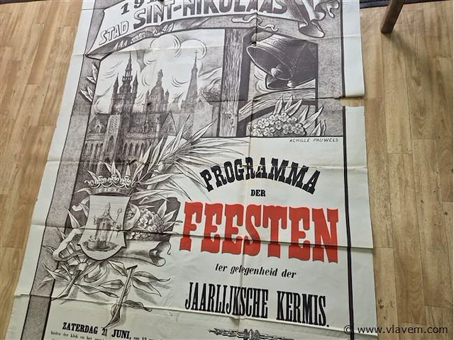 Antieke affiche uit 1913 - afbeelding 4 van  8