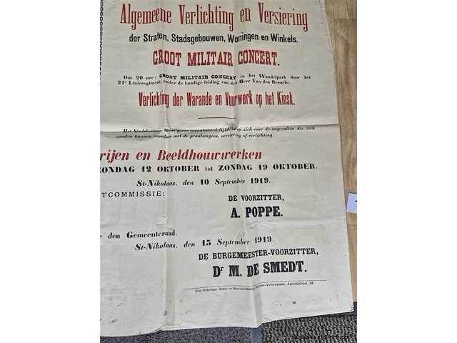 Antieke affiche uit 1919 - afbeelding 3 van  7