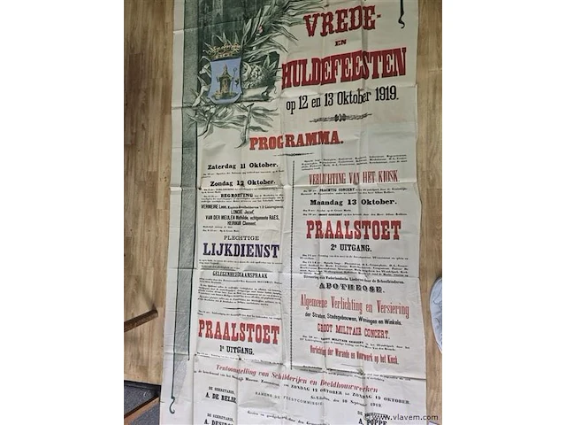 Antieke affiche uit 1919 - afbeelding 4 van  7