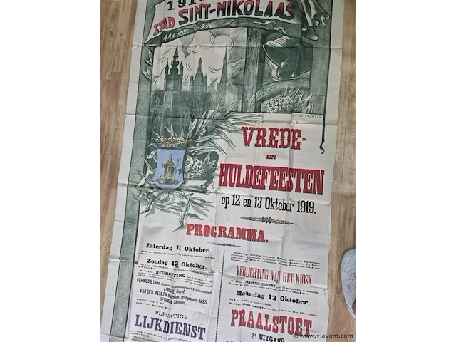 Antieke affiche uit 1919 - afbeelding 5 van  7