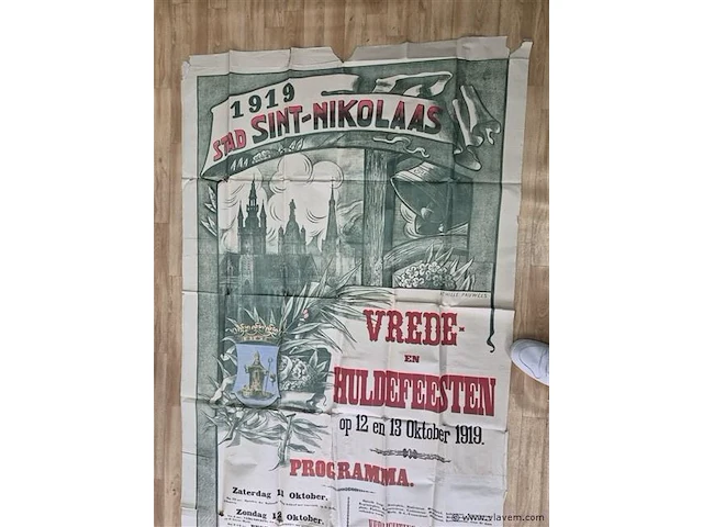 Antieke affiche uit 1919 - afbeelding 6 van  7