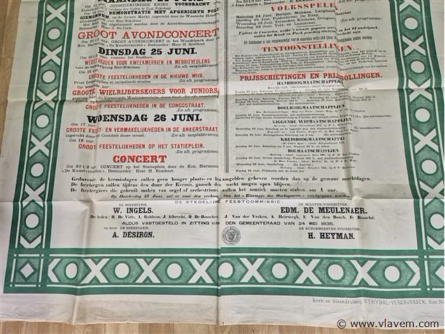 Antieke affiche uit 1935 - afbeelding 2 van  7