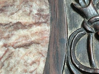 Antieke afgeronde oosterse bijzettafel - afbeelding 4 van  8