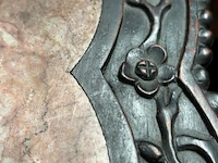 Antieke afgeronde oosterse bijzettafel - afbeelding 3 van  6