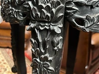Antieke afgeronde oosterse bijzettafel - afbeelding 5 van  7