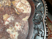 Antieke afgeronde oosterse bijzettafel - afbeelding 3 van  7