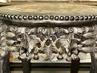 Antieke afgeronde oosterse bijzettafel - afbeelding 4 van  7