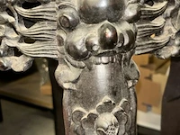 Antieke afgeronde oosterse bijzettafel - afbeelding 6 van  7