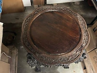 Antieke afgeronde oosterse tafel - afbeelding 2 van  7
