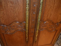 Antieke eiken halkast met 2 deuren ca. 2,20 m hoog en ca. 1,30 m breed - afbeelding 3 van  11