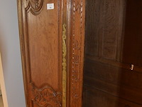 Antieke eiken halkast met 2 deuren ca. 2,20 m hoog en ca. 1,30 m breed - afbeelding 5 van  11