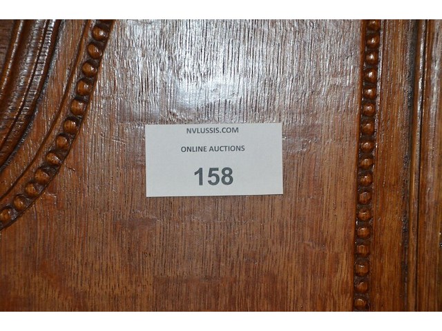 Antieke eiken halkast met 2 deuren ca. 2,20 m hoog en ca. 1,30 m breed - afbeelding 7 van  11