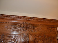 Antieke eiken halkast met 2 deuren ca. 2,20 m hoog en ca. 1,30 m breed - afbeelding 11 van  11