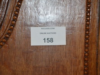 Antieke eiken halkast met 2 deuren ca. 2,20 m hoog en ca. 1,30 m breed - afbeelding 7 van  11